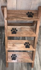4 Step Wooden Stairs Dog Cat Pet Ladder Foldable Removable New With Flaws