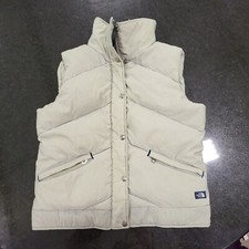 Vintage The North Face Puffer Vest Jacket USA Made Sz 12 Gray Zip Snap