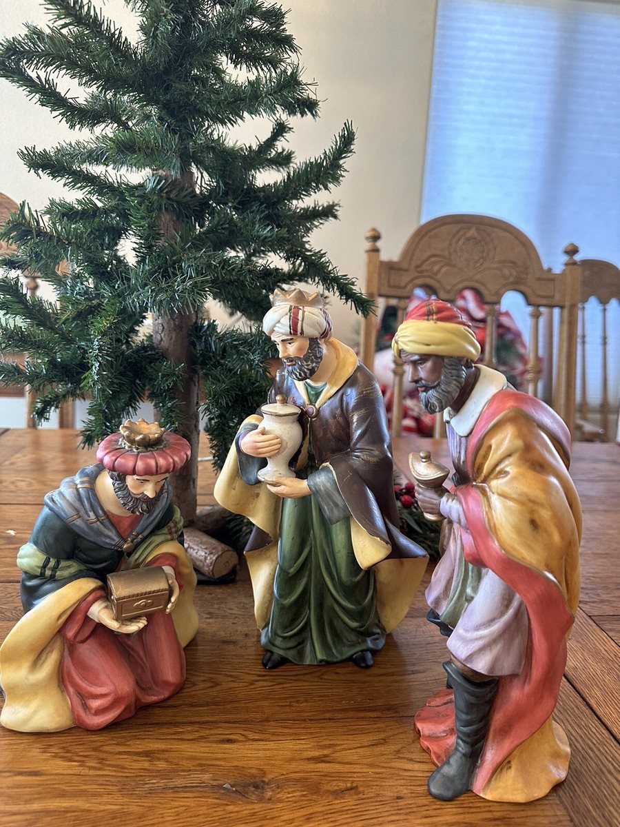 VTG CHRISTMAS GRANDUER NOEL O'WELL 9 PIECE HAND PAINTED PORCELAIN