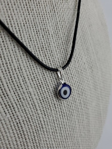 Ruizhen Evil Eyes Pendant w/Cord Necklace - Blue - Picture 4 of 6