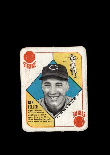 1951 Topps Red Back #22 Bob Feller Indians HALL-OF-FAME G/VG