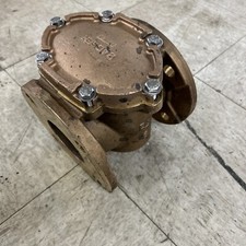 Badger Meter Bronze Plate 3" Flanged Strainer with S.S. Filter Screen Water