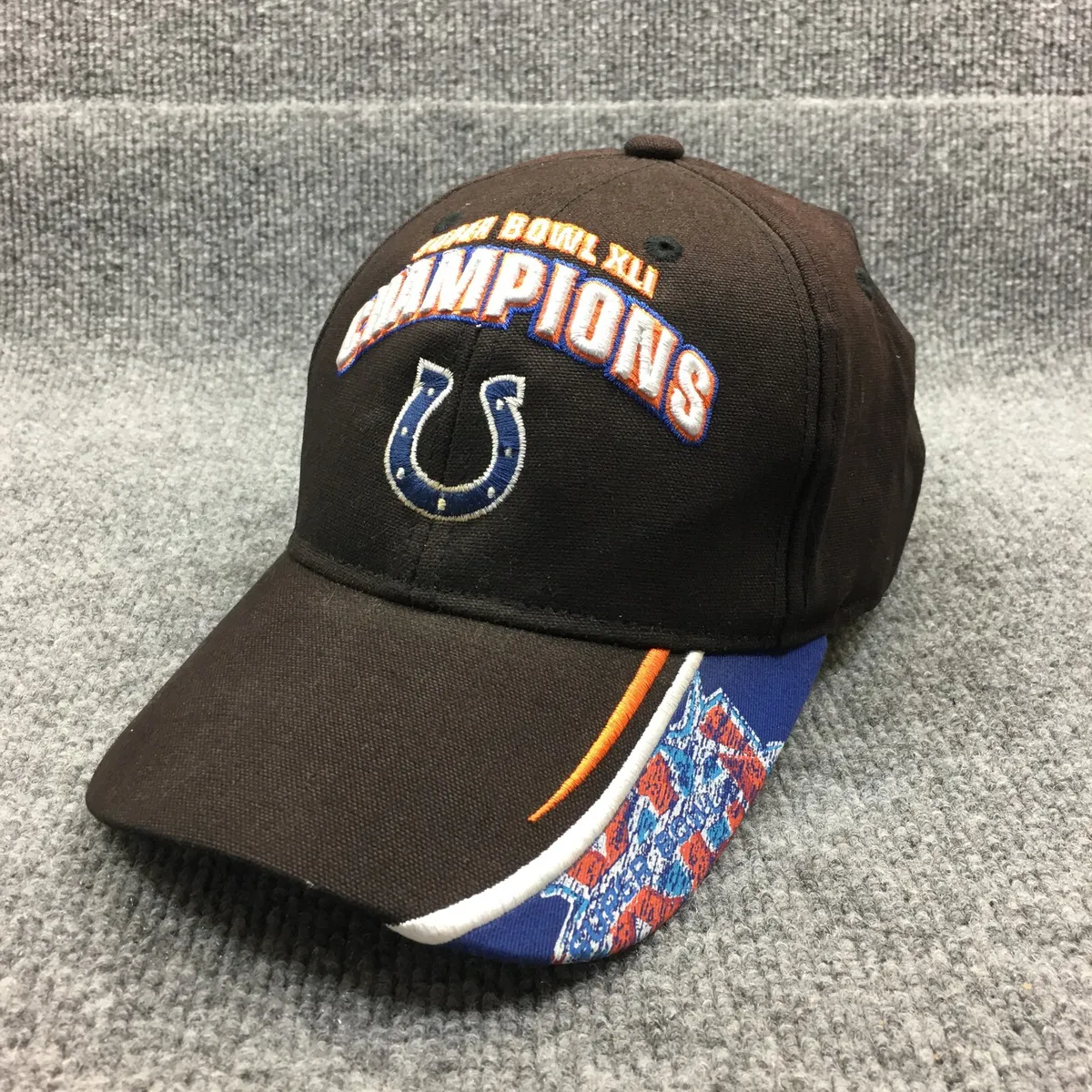 Indianapolis Colts Hat Cap Strap Back Men NFL Football Black Super Bowl XLI  A61