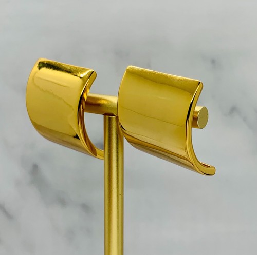 Auth KHAITE Gold Tone Square Earrings - Pre owned / LR5481 - Picture 4 of 7