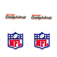 NFL Miami Dolphins Football Team For Crocs Shoe Charms Jibbitz - 4 pieces