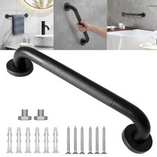 Stainless Steel Bathroom Safety Bar Handle Hand Rail Grab Support Non-slip Black