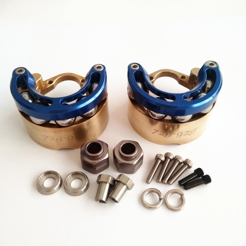 2pcs Brass Pendulum Wheel Counterweight Knuckle Axle W/ 9MM Hex For Traxxas TRX4 - Imagen 11 de 12