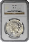 1922 Peace Silver Dollar MS63 NGC