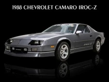 1988 Chevrolet Camaro IROC-Z NEW METAL SIGN: 9x12" Free Shipping