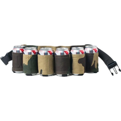 Camouflage 6Pack Beer Holder Belt for Boats, Pools, Man Caves, Parties
