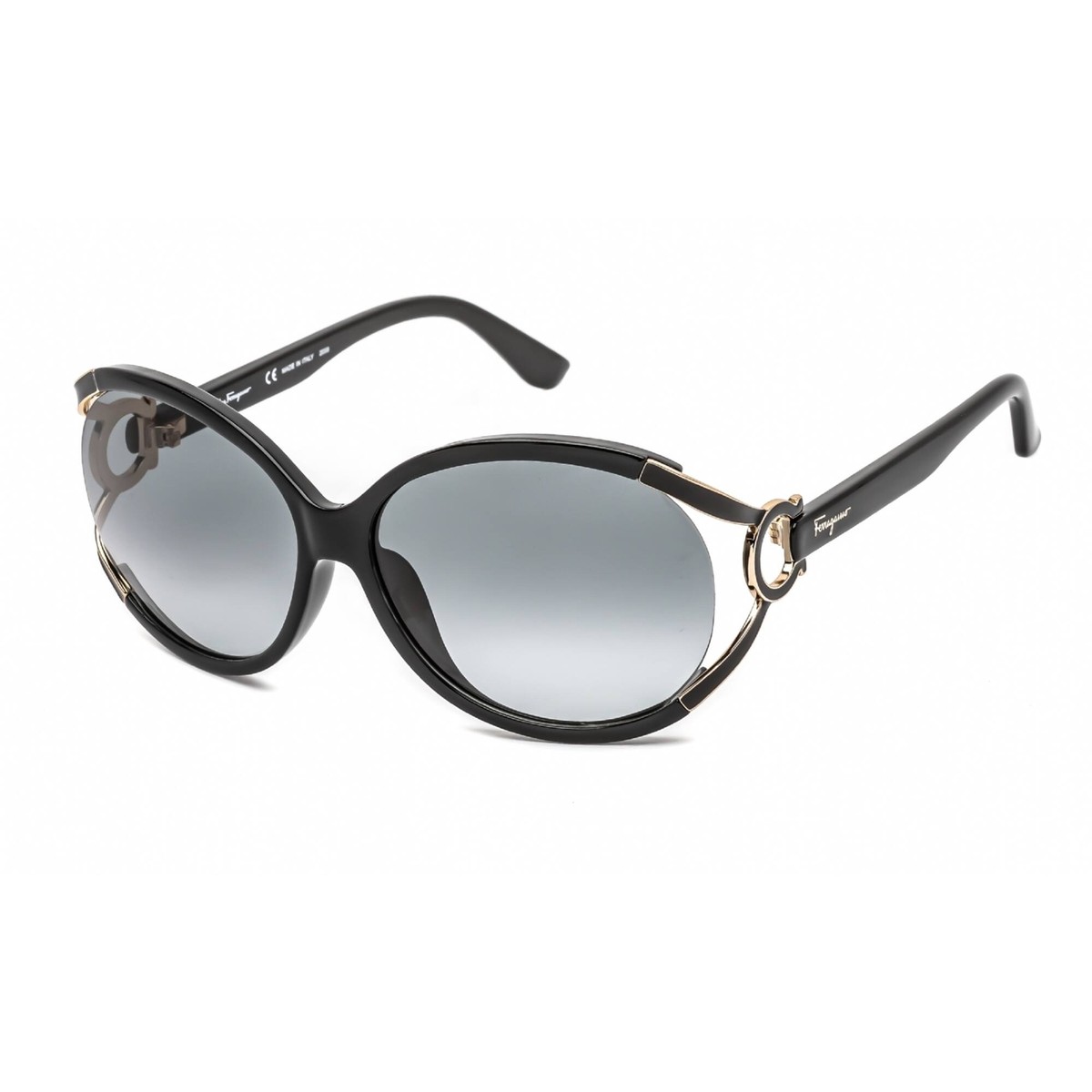 NEW!!! SALVATORE FERRAGAMO Sunglasses SF600S 001 Authentic Ferragamo Grey Gradient Round Ladies Sunglasses SF600S 001  main image 3