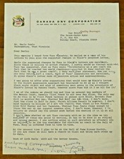 Lou Little Football HOF Coach Signed Letter To Greasy Neale 1966