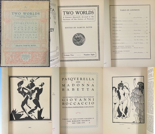 BOCCACCIO TWO WORLDS 1927 V3N8 VNTG Periodical Aubrey Beardsley illustrated wOw!