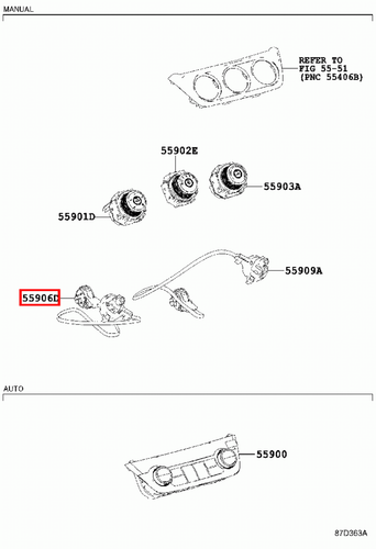 Genuine Corolla ZRE171 ZRE152 ZRE151 ZRE143 Dash Heater Direction Control Cable - Picture 18 of 20