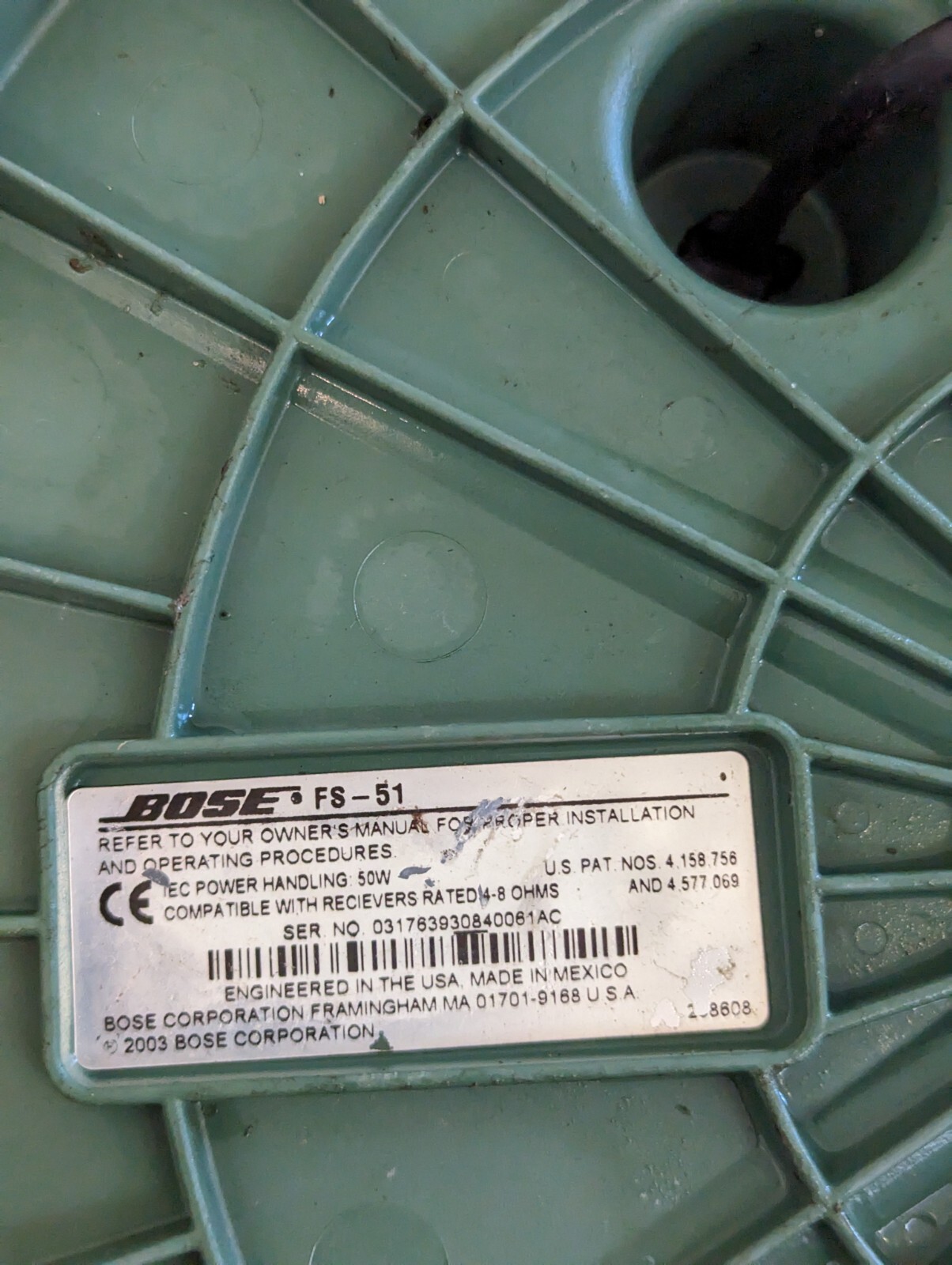 Bose Free Space FS-51 Outdoor Speakers Works Great 1 Pair