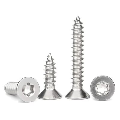 100Pcs Torx/Star Drive Flat Stainless-100pcs M5 Trox Head Tapping Screws 