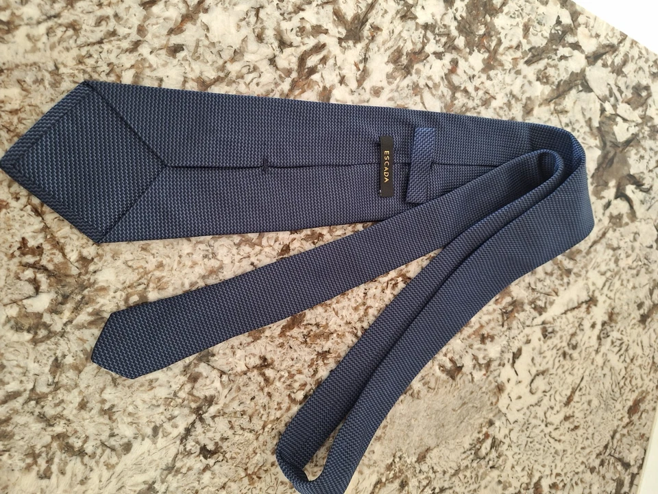 ESCADA Blue Geometric Silk Men's Tie Made Italy - Image 4 of 4