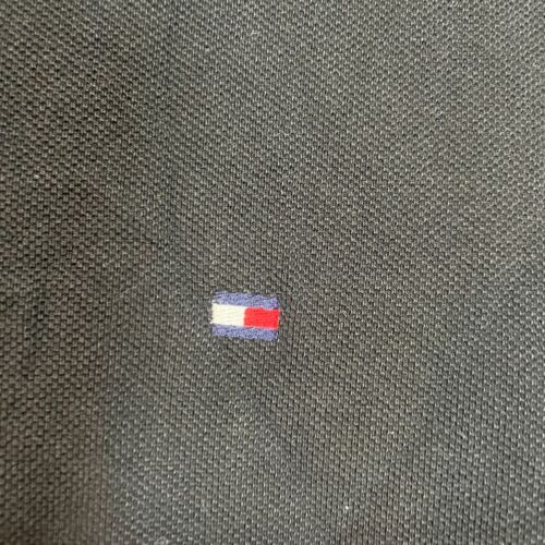 Camisa polo Tommy Hilfiger adulto pequeña bandera negra logotipo rugby informal para hombre - Imagen 3 de 10
