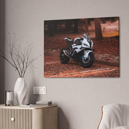 BMW Inspired S1000RR High Resolution Museum Quality Horizontal Canvas Print #055 - Picture 2 of 10