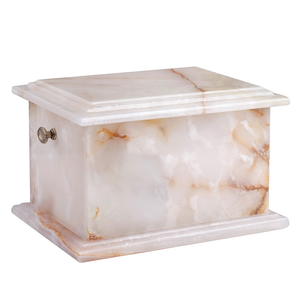 Stone Cremation Box Stone Casket Natural Onyx Cremation Ashes Urn For Adult Stone Cremation ...