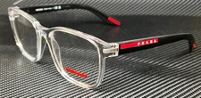 PRADA LINEA ROSSA PS 06PV 2AZ1O1 Crystal Men's 57 mm Eyeglasses