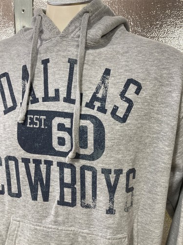 Sudadera con Capucha Dallas Cowboys - Para Hombre Grande - Sudadera Pullover - Gris - Envejecida - Imagen 3 de 7