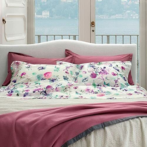 Somma Ensemble Literie Ametista Double 250x290 IN Percale de Coton Aloe - Bild 1 von 2