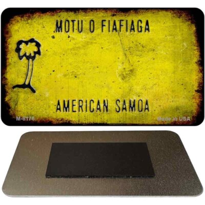 American Samoa Rusty Blank Magnet Fridge Refrigerator Home Kitchen Decoration
