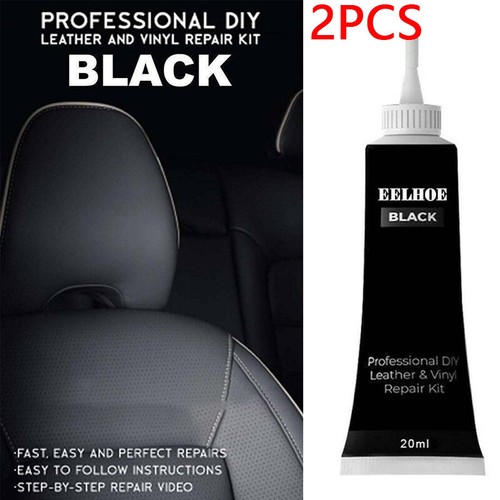 2PCS Black Leather Vinyl Repair Kit For Furniture Couch Car Seats