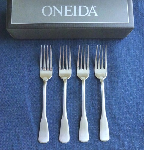 Oneida COLONIAL BOSTON Set of 4 Dinner Forks Stainless Flatware NIB - 第 1/5 張圖片