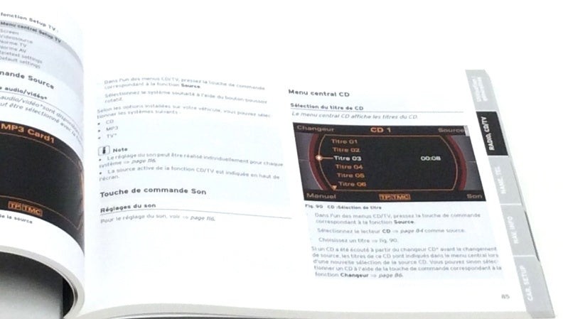 OEM 2007-2010 Lamborghini Gallardo Infotainment Manual Handbook French Euro Spec