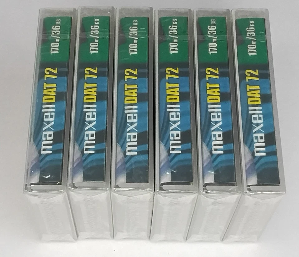 6 Stück DDS-5-Datensicherungskassetten Maxell DAT 72, 170 m, 72/36 GB, unbenutzt - Bild 3 von 4