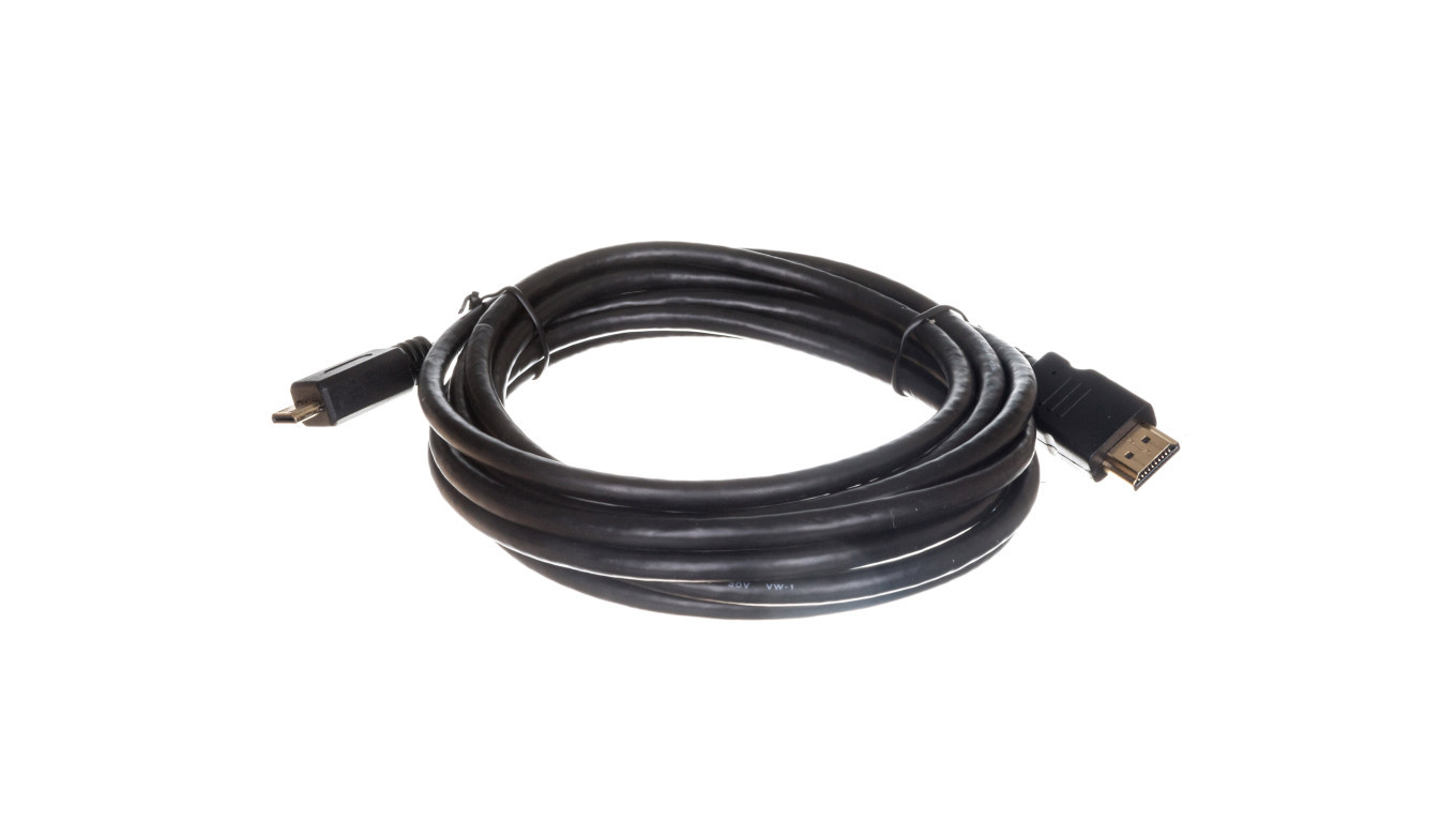 Кабель połączeniowy miniHDMI Highspeed 1.3 GOLD Typ HDMI A/HDMI C, M/M длиной 3 м