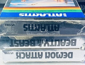 INTELLIVISION 3 IMAGIC GAME LOT,ATLANTIS/BEAUTY & THE BEAST & DEMON ATTACK  CIB!