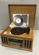Detrola KM837 Vintage-Style 4-in-1 Music Center Record Player CD Cassette AM/FM Radio — listing 4