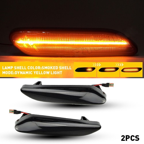 2PCS LED Full Front Amber Side Marker Lights Lamps For MINI Cooper R60 ...