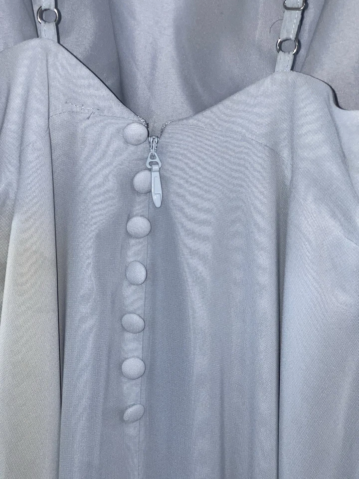 Azazie Everlee Dress In Mist Size A4 Discontinued Style Low Back - Image 3 of 4
