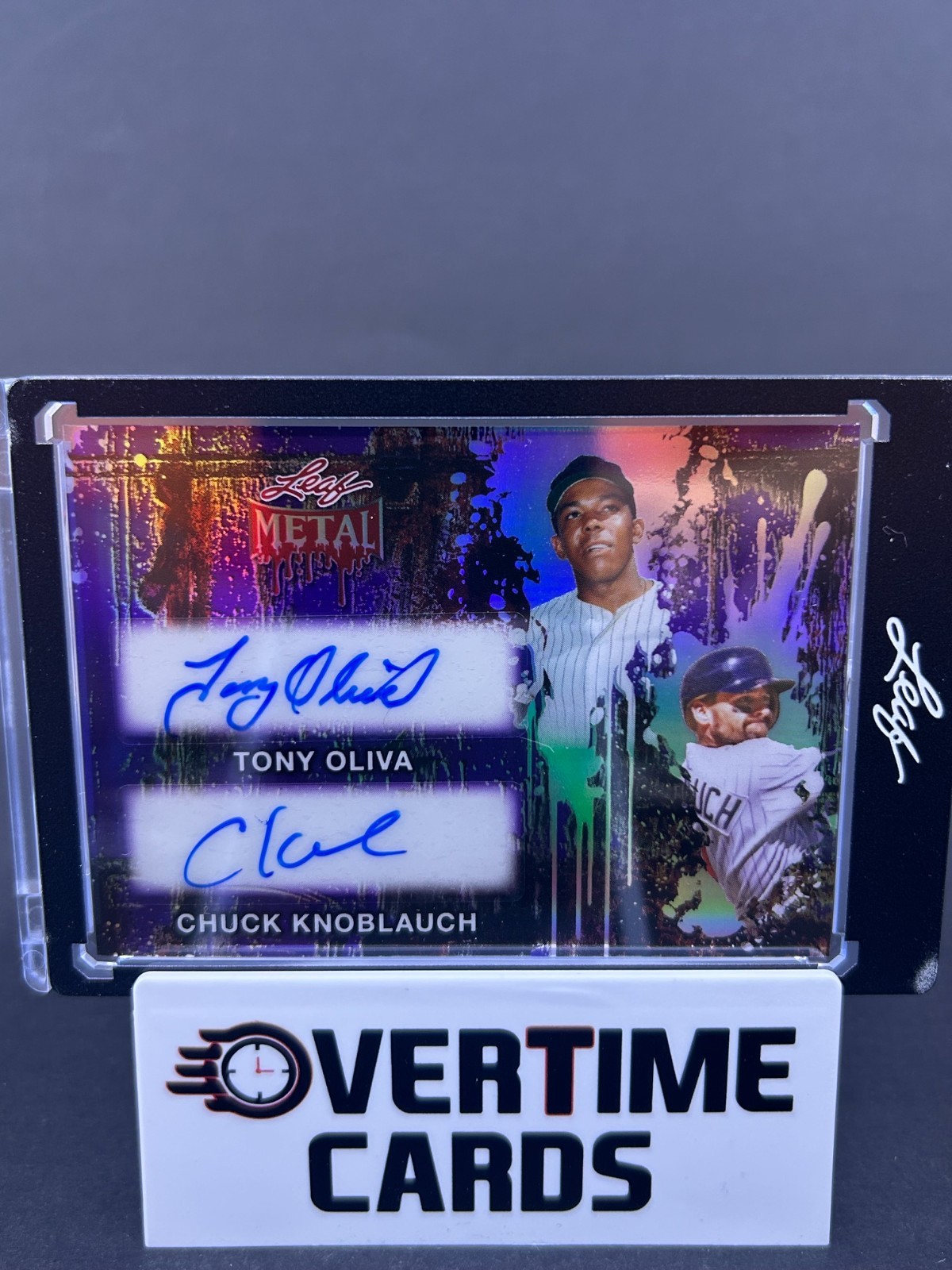 2026 Leaf Metal Halloween Tony Oliva Chuck Knoblauch Dual Auto Purple /5