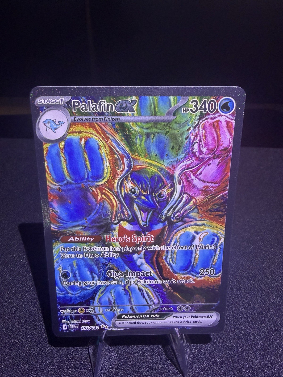 Pokemon TCG Palafin ex 151/131 SV Prismatic Evolutions SIR Holo Full Art EN (NM)