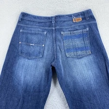 Enyce Jeans Mens 40x33 Blue Denim Relaxed Fit Embroidered Hip Hop Y2K