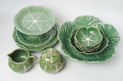 Bordallo Pinheiro Cabbage Green Salad/Luncheon/Candy Plate, Vegetable/Fruit Bowl