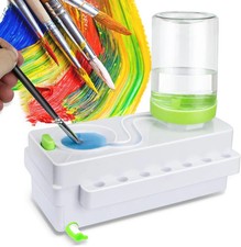 Paint Brush Cleaner, Painting Station with 1 Count Pack of 1 , White-Green