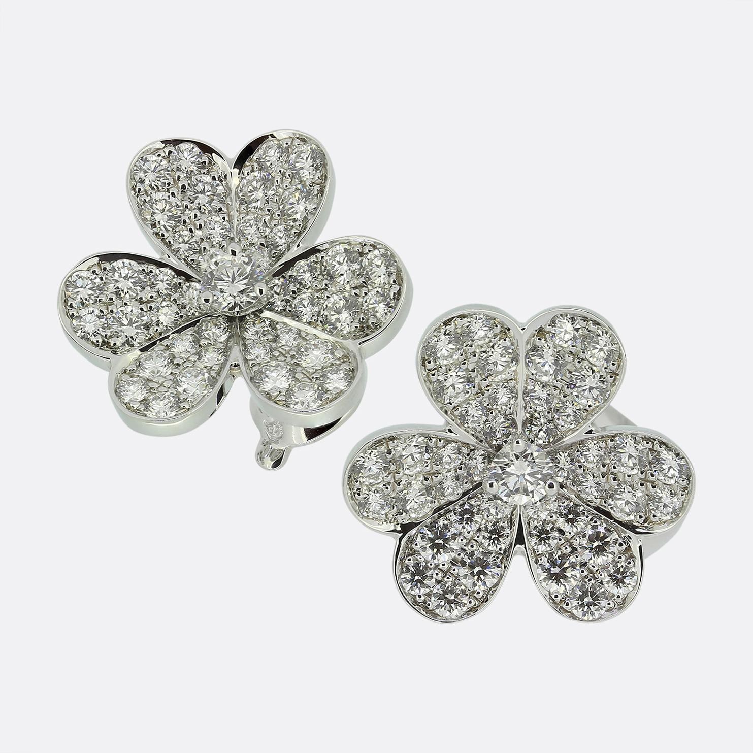 Van Cleef & Arpels Small Model Frivole Diamond Earrings