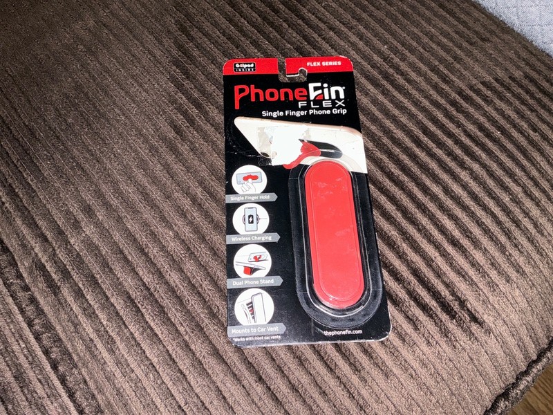 Phonefin Collapsible Finger Grip Red Phone fin