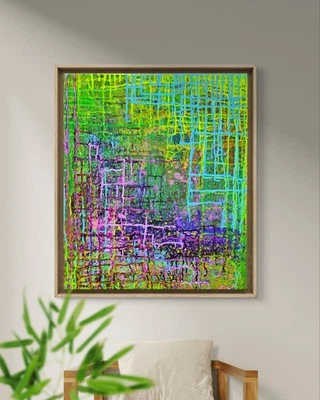 ☆ORIGINAL☆Bild 50x70cm Abstrakte Kunst Handgemalt Unikat ( Ohne Rahmen) - Bild 1 von 4