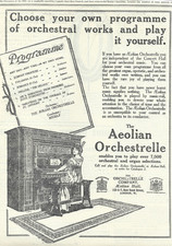 1912 THE AEOLIAN ORCHESTRELLE ORGAN ORIGINAL AD