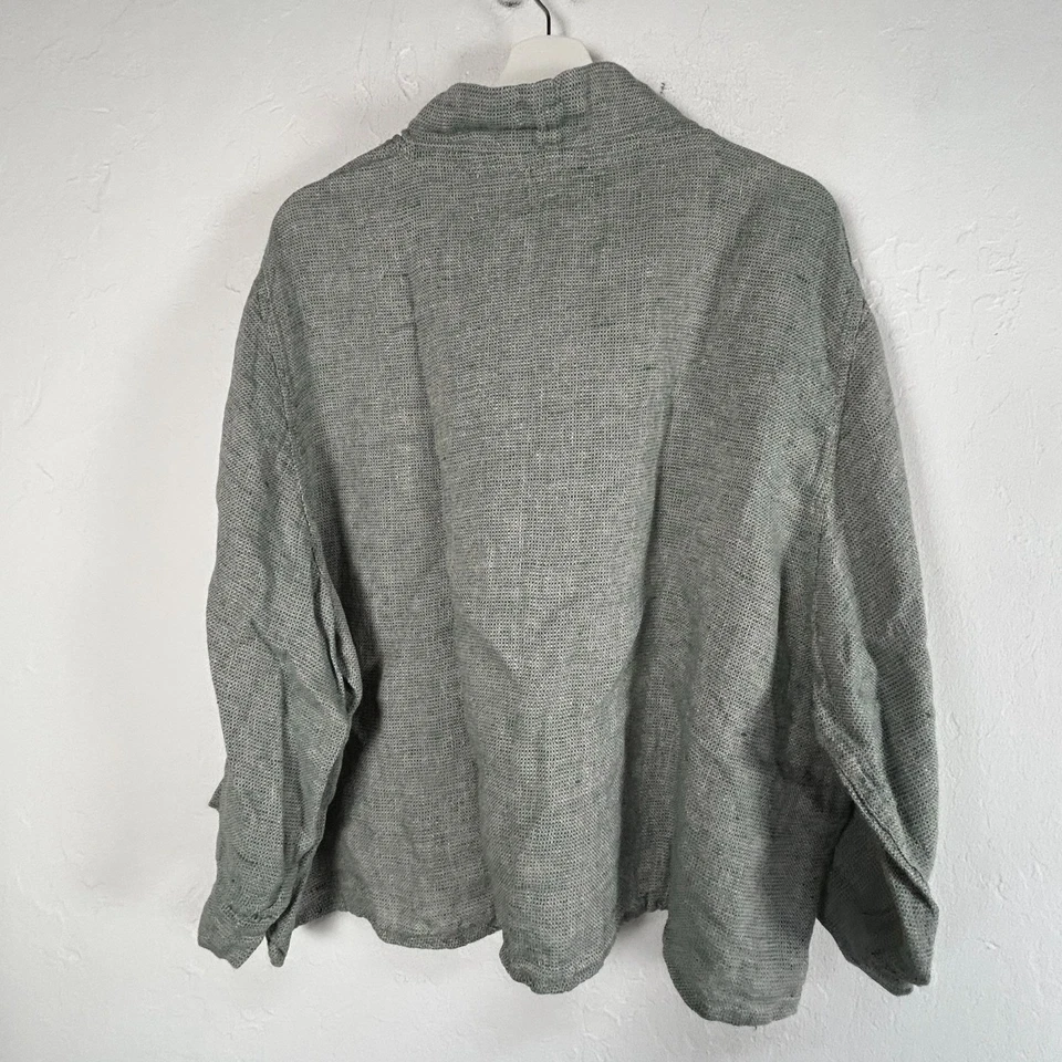 Top de lino manga larga L para mujer Foto 2 de 4