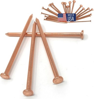  Hardware 22-Pack Pure Copper 3.5-Inch Nail Spikes - Heavy-Duty Tree Stump Root