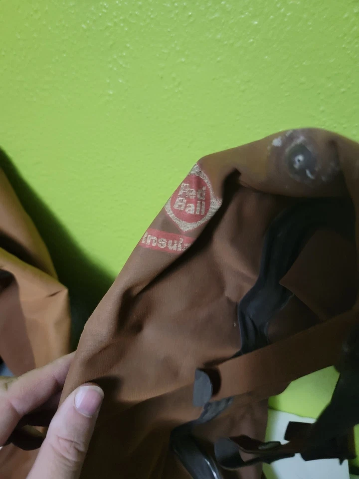 Marrón Rojo Bola Pesca Caza Impermeable Cadera Vadeadores Suela Talla 8 Aislada Foto 2 de 4