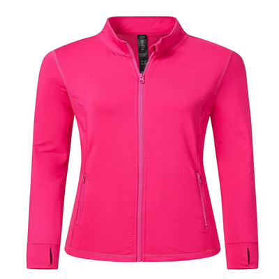 Damen Sportjacke Leicht Trainingsjacke Mikrofleece Wandershirt Reißverschluss